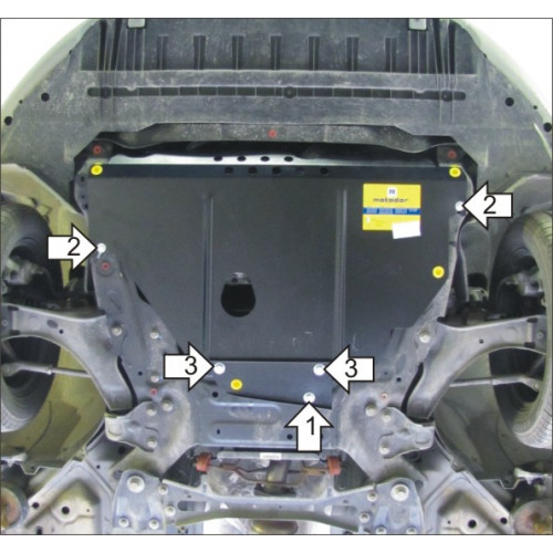 Защита Картера двигателя, КПП MOTODOR для Ford Mondeo 2006-2015 (IV), Сталь 2 мм - Арт. 737