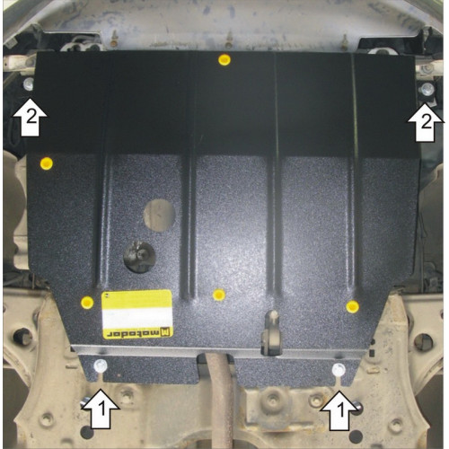 Защита Картера двигателя, КПП MOTODOR для Opel Corsa D 2006-2015, Сталь 2 мм - Арт. 1523