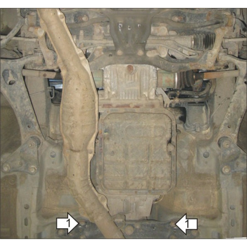 Защита КПП MOTODOR для Subaru Impreza 2007-2011, Сталь 2 мм - Арт. 2224